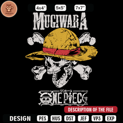 Mugiwara Embroidery Design,One piece Embroidery, Embroidery File, Anime Embroidery, Anime shirt, Digital download