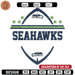Seattle Seahawks Ball embroidery design, Seahawks embroidery, NFL embroidery, logo sport embroidery, embroidery design