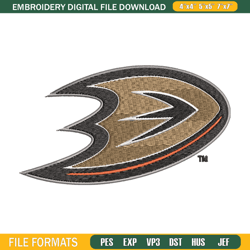 Anaheim Ducks logo Embroidery, NHL Embroidery, Sport embroidery, Logo Embroidery, NHL Embroidery des86