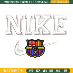 Barcelona nike embroidery design, Football embroidery, Embroidery file, Embroidery shirt, Nike desig408