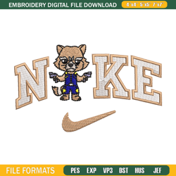 Cat x nike embroidery design, Cat cartoon embroidery, Nike design, Embroidery shirt, Embroidery file929