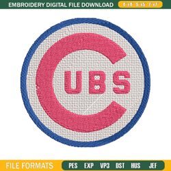 Chicago Cubs Logo embroidery design, logo sport embroidery, baseball embroidery, logo shirt, MLB emb1041