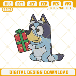 Bluey Christmas Gifts Embroidery Design Files