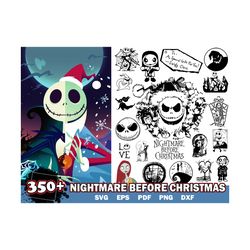 60 Nightmare Before Christmas Svg, Christmas, Halloween Svg, Jack Skellington Svg Clipart