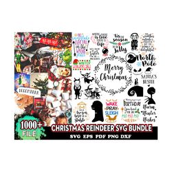 1000 Bundle Christmas Svg, Christmas Svg, Reindeer Svg, Santa Svg, Xmas Svg, Merry Christmas Svg, Christmas Cut Files