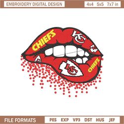 Kansas City Chiefs Embroidery design, Super Bowl lip Embroidery, logo design, Embroidery File, Instant download,