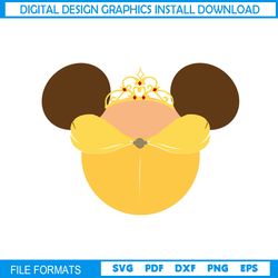 Disney Minnie Mouse Princess Belle Clipart SVG