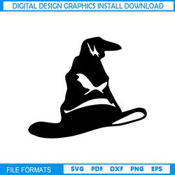 Harry Potter Sorting Wizard Hat SVG Silhouette Vector