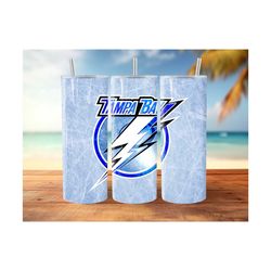 Tampa Bay Lightning NHL Team logo 20oz Tumbler Wrap Design