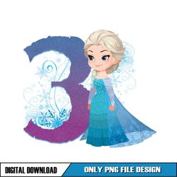 Disney Frozen Elsa Happy 3rd Birthday PNG