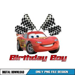 Lightning McQueen Cars Birthday Boy PNG
