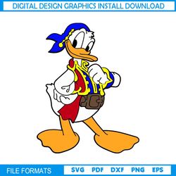 Disney Pirate Duck Donald SVG