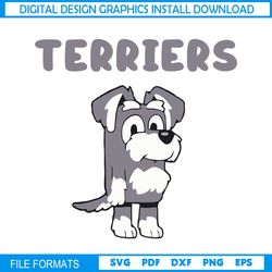 Bluey Dog Terriers Cartoon SVG