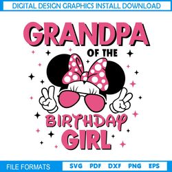 Minnie Cool Grandpa Of The Birthday Girl SVG
