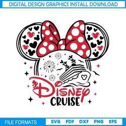 Disney Cruise Line Trip Minnie Mouse Head SVG