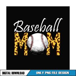 Baseball Mom Sport Softball Leopard Print PNG