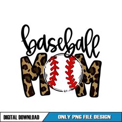 Baseball Mom Wild Leopard Sport Softball PNG