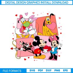 Valentines Day Love Mickey Mouse Friends SVG