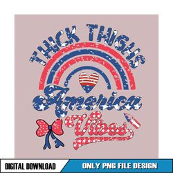 Thick Thighs America Vibes Retro Patriotic SVG