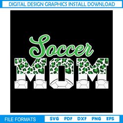 Soccer Mom Green Leopard Print SVG