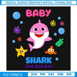 Little Pink Baby Shark Doo Doo SVG