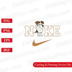 Nike Swoosh Bluey Jack Dog SVG for Cricut