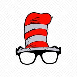 Dr Seuss Cat In The Hat And Sunglasses Svg, Dr Seuss Svg, Cat In The Hat Svg, Sunglasses Svg, Dr Seuss Gifts, Dr Seuss S
