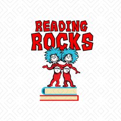 Reading Rock Svg, Dr Seuss Svg, Rock Svg, Reading Svg, Books Svg, Cat In The Hat Svg, Dr Seuss Gifts, Dr Seuss Shirt, Th