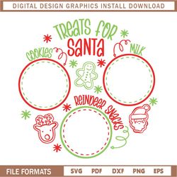Santa Plate SVG, Cookies for Santa Tray SVG, Treats for Santa Plate svg, Santa svg, Christmas svg, Cricut projects, Silh