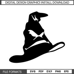 Harry Potter Black Sort Witch Hat SVG Silhouette Vector