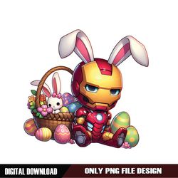 Bunny Chibi Ironman Happy Easter PNG