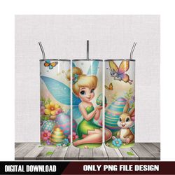 Tinkerbell Happy Easter Bunny Tumbler Wrap PNG