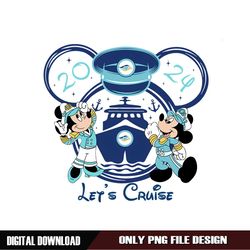 Mickey Minnie Mouse Ship Let Cruise 2024 PNG