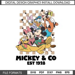 Disney Mickey Company Est 1928 Checkered SVG