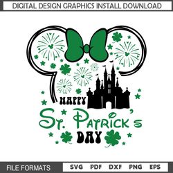 Happy St Patrick Day Minnie Kingdom Festival SVG