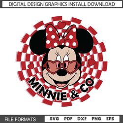 Minnie and Co Checkered Valentines Day SVG