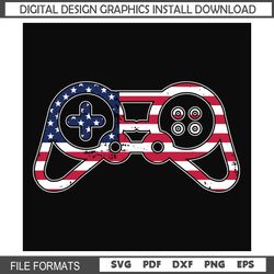 American Flag Gaming 4th Of July SVG