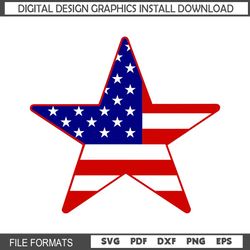 American Flag Star 4th Of July Patriotic Day SVG