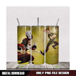 Peter Pan Take Fight With Captain Hook Tumbler Sublimation PNG