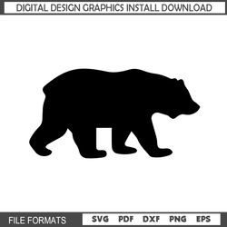 Black Bear Mama Silhouette SVG