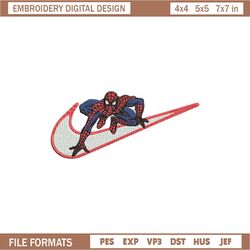 Nike Spiderman Logo embroidery design, Spiderman embroidery, Nike design, movie design, movie shirt