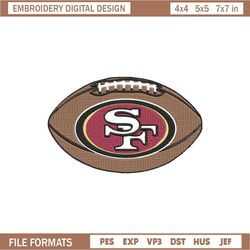 San Francisco 49ers Ball embroidery design, San Francisco 49ers embroidery, NFL embroidery, logo sport embroidery,