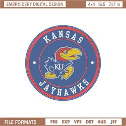 NCAA Logo Embroidery Files, NCAA Kansas Jayhawks Embroidery Designs, Kansas Jayhawks Machine Embroidery Designs,