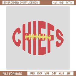 Kansas City Chiefs Embroidery Files, NFL Logo Embroidery Designs, NFL Chiefs, NFL Machine Embroidery Designs 10,