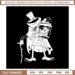 HatBox Goofy Haunted Mansion SVG, Haunted Mansion SVG, Halloween HatBox Ghost PNG DXF
