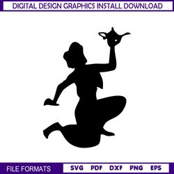 Aladdin and The Magic Lamp Silhouette Vector SVG