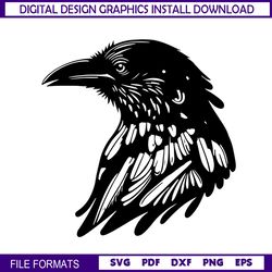 CROW SVG, CROW Clipart, Crow Svg Files For Cricut, Bird Svg Cut File, Outdoors Svg