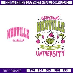 Grinchmas Whoville SVG University Est 1957 Files For Cricut
