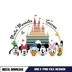 Mickey Friends Castle Making Memories Together PNG