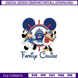 Family Cruise Disney Cartoon SVG